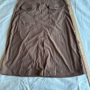 HALARA Skirt Women’s Large AuraCord Cloud Brown Corduroy Pencil Midi Work Office